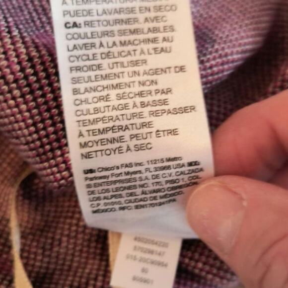 CHICO'S Sweater Women's XL Tan animal Print Long Sleeve Pullover Soft Knit ; - Picture 9 of 13